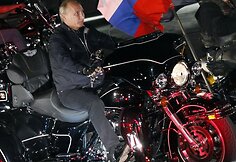 Baikerių &scaron;ou Novorosijske dalyvavo ir V.Putinas