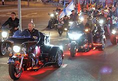 Baikerių &scaron;ou Novorosijske dalyvavo ir V.Putinas