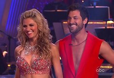 Seksualiausia pasaulio reportere vadinama Erin Andrews ir jos partneris Maksimas Chmerkovskis