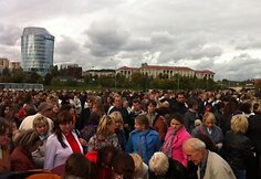 Lenkų protesto mitingas prie Lietuvos respublikos Seimo