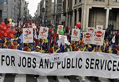 Demonstracija Briuselyje