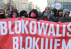 Kaukėti demonstrantai