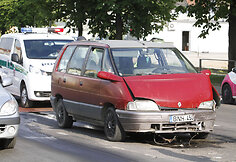 Įvykio vietoje Vilniuje, Žalgirio g.