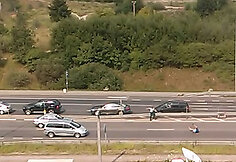 Policininkas gaudo girtą vairuotoją