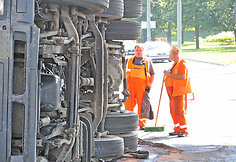 Įvykio vietoje Vilniuje, Laisvės pr.