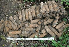 Panevėžio rajone išminuotojų sunaikinti sprogmenys