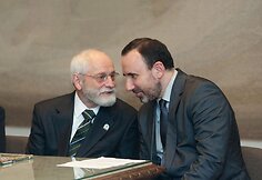 Valstybine Jono Basanavičiaus premija apdovanotas Vitalis Pranci&scaron;kus Stepulis ir ministras Arūnas Gelūnas 