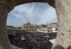 Popiežius Pranciškus Verbų sekmadienio mišiose bei procesijoje