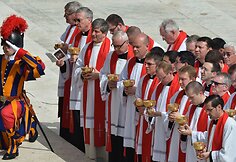 Popiežius Pranciškus Verbų sekmadienio mišiose bei procesijoje