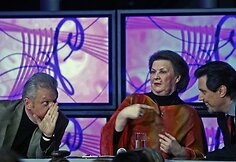 Kompozitorius Gintautas Abarius, vokalo dėstytoja Nijolė Maceikaitė ir operos solistas Vytautas Juozapaitis