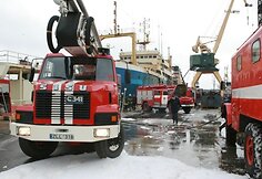 Atliekant laivo remonto darbus kilo gaisras