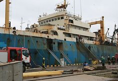 Atliekant laivo remonto darbus kilo gaisras