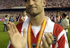 Athletic Bilbao komandos kapitonas J.Etxeberria