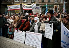 Protestas Klaipėdoje baigėsi taikiai.