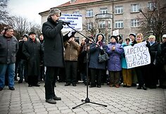 Protestas Klaipėdoje baigėsi taikiai.