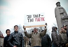 Protestas Klaipėdoje baigėsi taikiai.