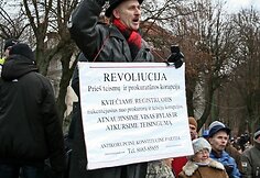 Protestas Klaipėdoje baigėsi taikiai.