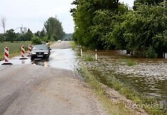  Kėdainių rajone siautėjęs lietus užtvindė namus Siponių kaime. 