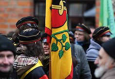Vasario 16-osios minėjimas prie Lietuvos nepriklausomybės signatarų namų Vilniuje