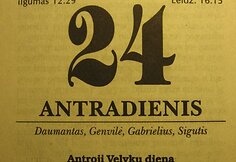Antroji Velykų diena išeina antradienis.