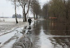 Situacija potvynio zonoje ties Rusnės sala šeštadienio popietę