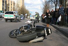 Motociklo avarija Parko gatvėje