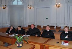 Alytiškių gaujos narius ginantys advokatai.