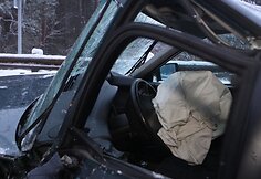Sudaužytas „Audi“ automobilis