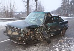 Sudaužytas „Audi“ automobilis