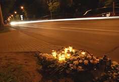Vieta, kur žuvo motociklininkas