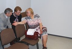 Nukentėjusiaisiais pripažinti teisėjai: L.Garnelienė (de&scaron;inėje), I.Stacevičienė ir E.Meidus.