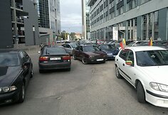 Sugrūsti automobiliai