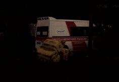Krovinine transporto priemone paverstas greitosios medicinos pagalbos automobilis