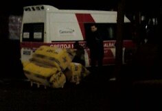 Krovinine transporto priemone paverstas greitosios medicinos pagalbos automobilis