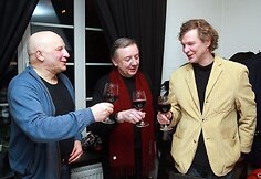 I&scaron; kairės: Sigitas Račkys, Jonas Bra&scaron;kys ir Saulius Balandis