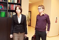 Švietimo ir mokslo viceministrė Nerija Putinaitė ir LSS prezidentas Dainius Dikšaitis