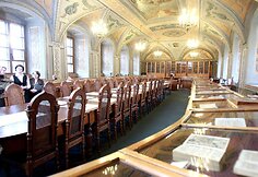 Vilniaus universiteto bibliotekoje saugomas vertingų knygų lobynas.