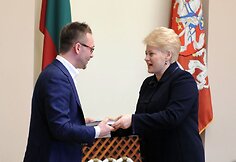 Robertas Dačkus ir Dalia Grybauskaitė