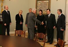 Šalies vadovas susitiko su Seimo valdybos nariais: A. Valinsku, I. Degutiene, V. Baltraitiene, A. Kašėta, Č. V. Stankevičiumi, R. Šukiu ir G. Kirkilu