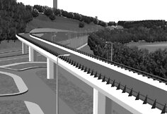 Įkasta simbolinė naujojo viaduko kapsulė.