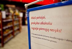 Draudimas pardavinėti alkoholinius gėrimus.