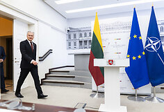 Prezidento Gitano Nausėdos spaudos konferencija apie situaciją Ukrainoje