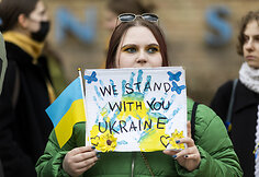 Protestas prie Vokietijos ambasados Vilniuje. Berlyne, pabusk! 