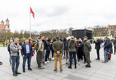 Agnė Bilotaitė, Rustamas Liubajevas ir  Renatas Požėla papasakojo kaip tarnybos pasiruo&scaron;ė užtikrinti saugumą ir rimtį gegužės 9 dieną