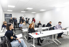 Spaudos konferencija apie neapykantą prie&scaron; kitataučius karinio konflikto metu