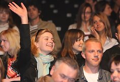 Spektaklio &bdquo;Apetitai&ldquo; premjeros akimirka.