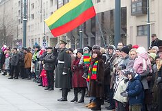 Vėliavos pakėlimo ceremonija.