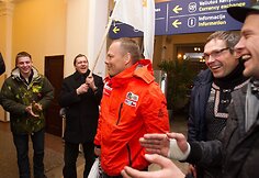 Gintauto Igario sutiktuvės Vilniaus oro uoste.