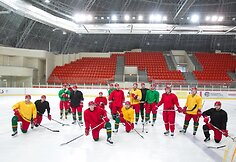 Lietuvos ledo ritulio rinktinės treniruotė