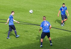 Graikijos futbolo rinktinės treniruotė